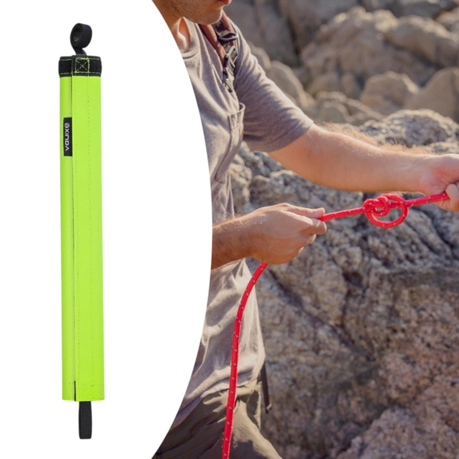 kowaku Rope Protector Arborist Sturdy Accessories Rappelling Abseiling Equipment Rope Protector Sleeve for Outdoor Caving Rappelling, 35cmx14cm