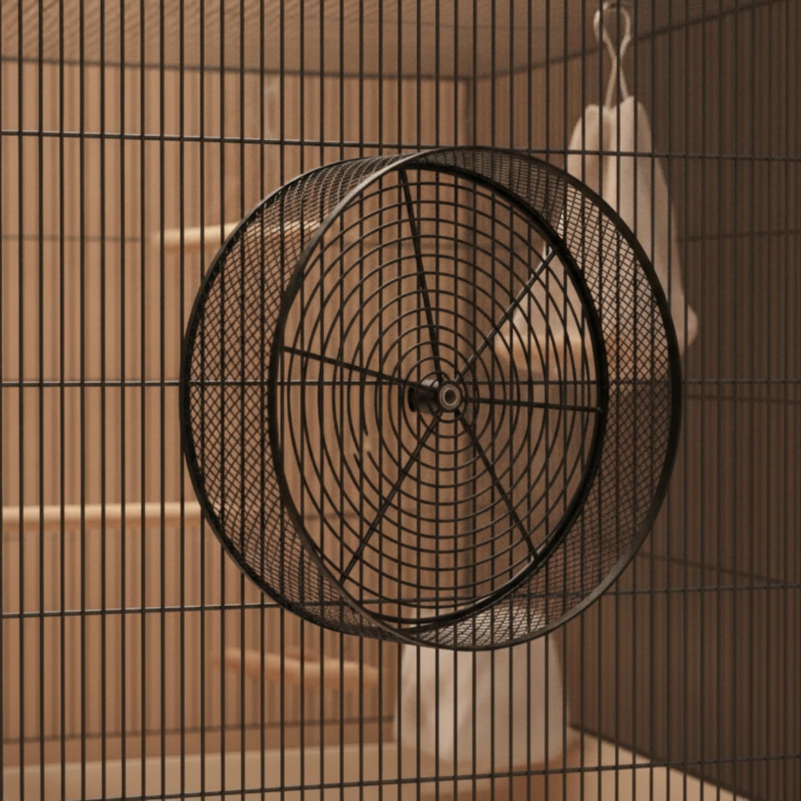 Roue pour Hamster Silencieux, Noir, 28 Cm | Multifonctionnel, Roue Course pour Rongeur, Inoxydable, parc, Hamsters, Écureuils