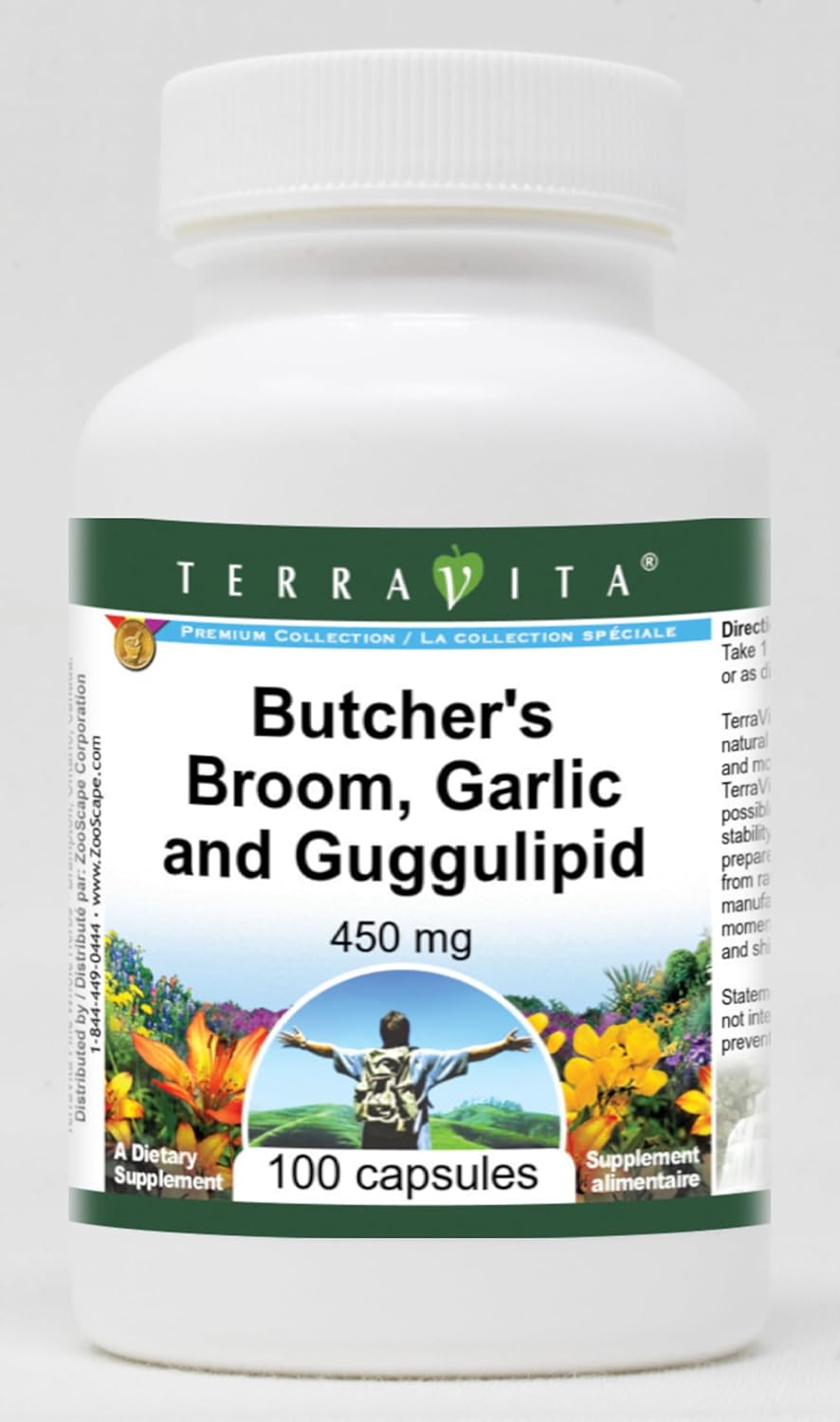 Butcher's Broom, Garlic and Guggulipid - 450 mg (100 Capsules, ZIN: 517342) - 3 Pack
