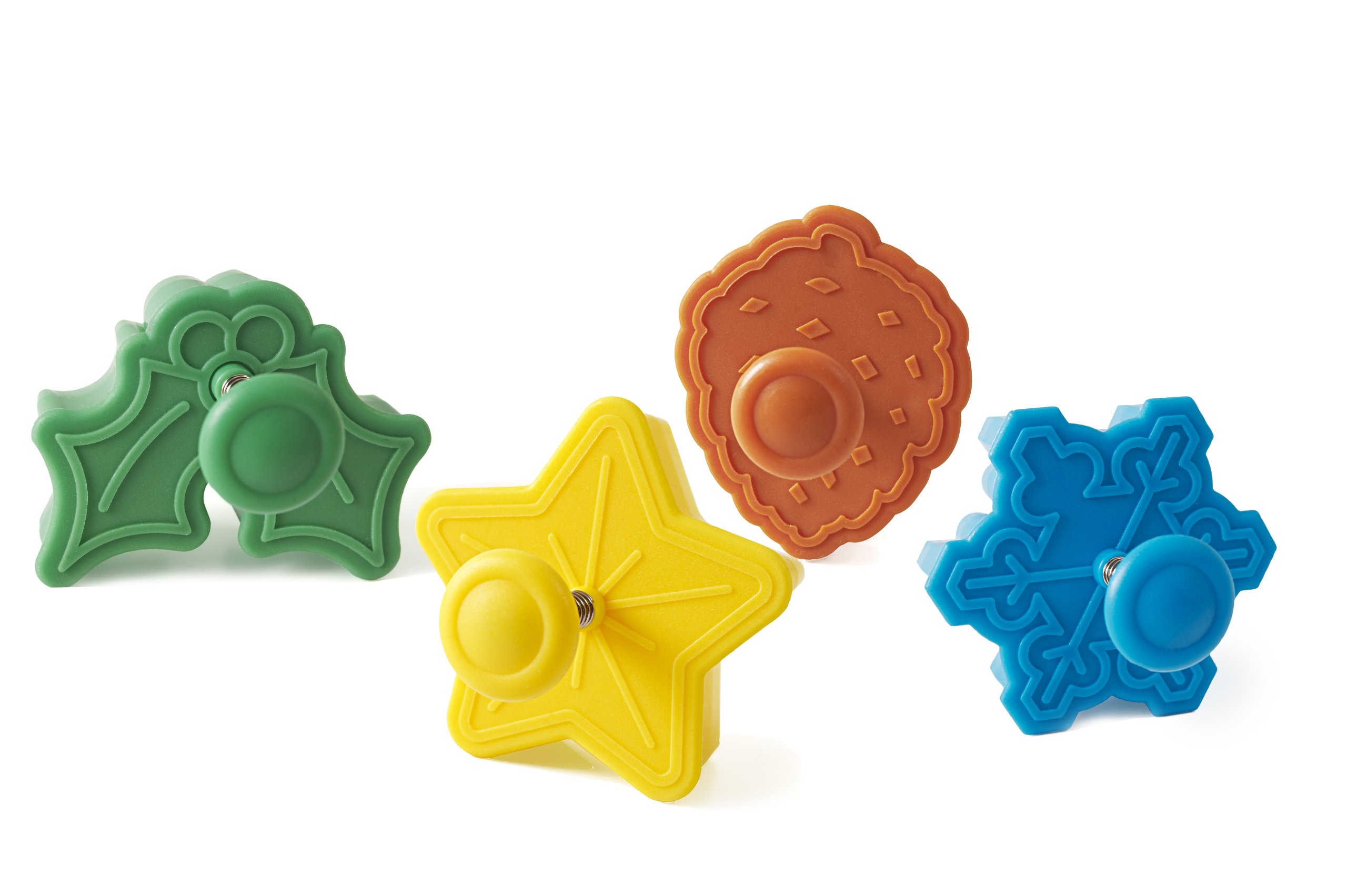 Silikomart Cookie Cutters with Spring Ejection Feature, Mini, Jingle Bells, Set of 4