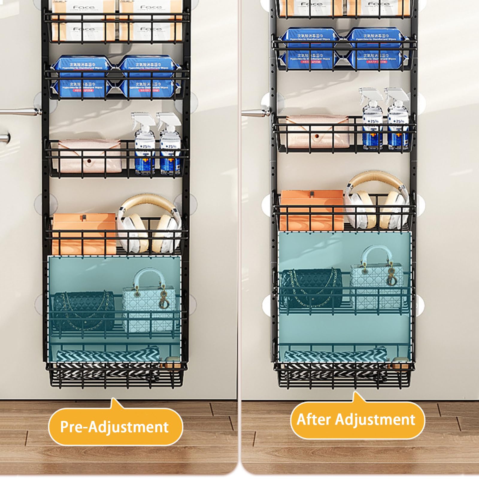 Étagère De Rangement à 6 Niveaux Moderne En Angle Marron Et Noir