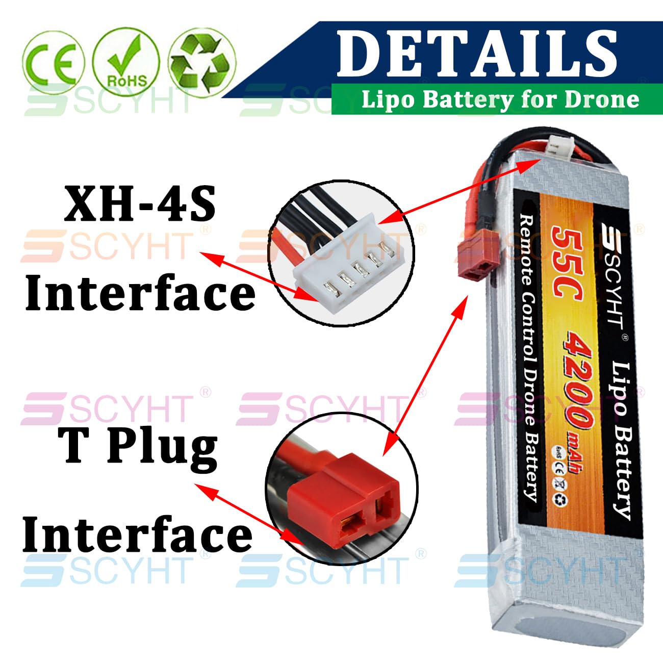 Batteria per droni 7,4 V 11,1 V 14,8 V 22,2 V