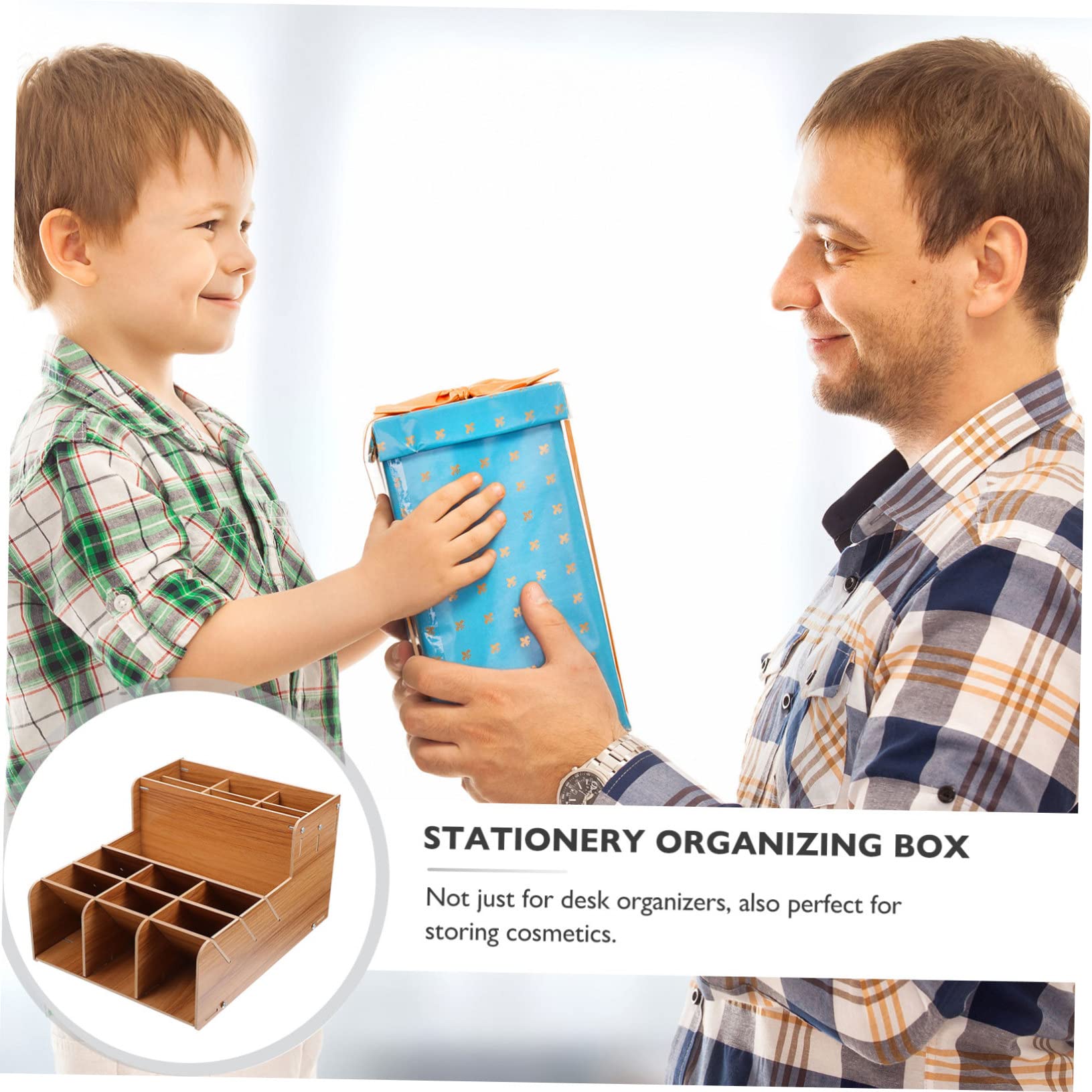 Holibanna Portalápices Creativo de Madera Diseño Simple y Limpio, Caja Organizadora Fácil de Limpiar para Escritorio y Almacenamiento de Papelería en Oficina