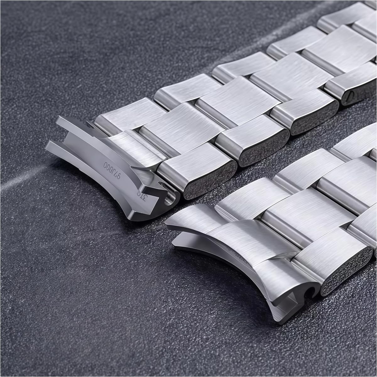 Cinturino Orologio Acciaio Inossidabile Bracciale Metallo Ricambio Oyster Maglie Attacco Curvo Argentato per Rolex GMT-Master