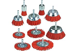 SALI 10 Pack Nylon Filament Abrasive Wire Brush Wheel & Cup Brush...