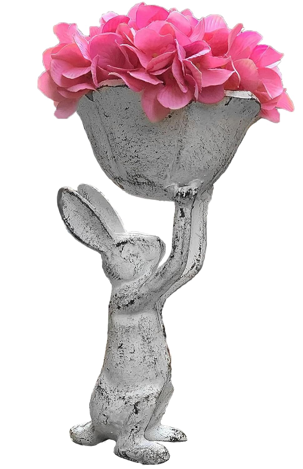 GARDY Antique White Cast Iron Rabbit
