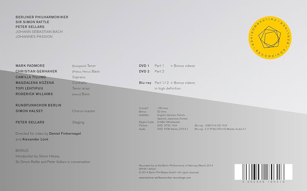 (未使用･未開封品)　BachJ.S. / St. John Passion [DVD] qdkdu57 Amazon.com: Bach: St. John Passion: CD 和黑膠唱片