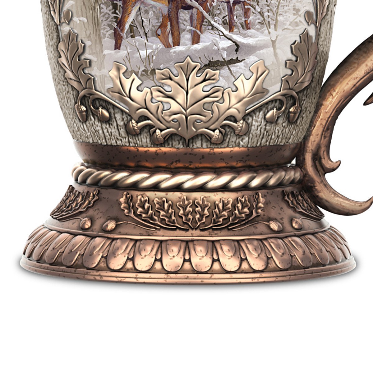 洋書 BRADFORD EXCHANGE Persis Clayton Weirs Whitetail Deer 32 Oz Porcelain Stein by
