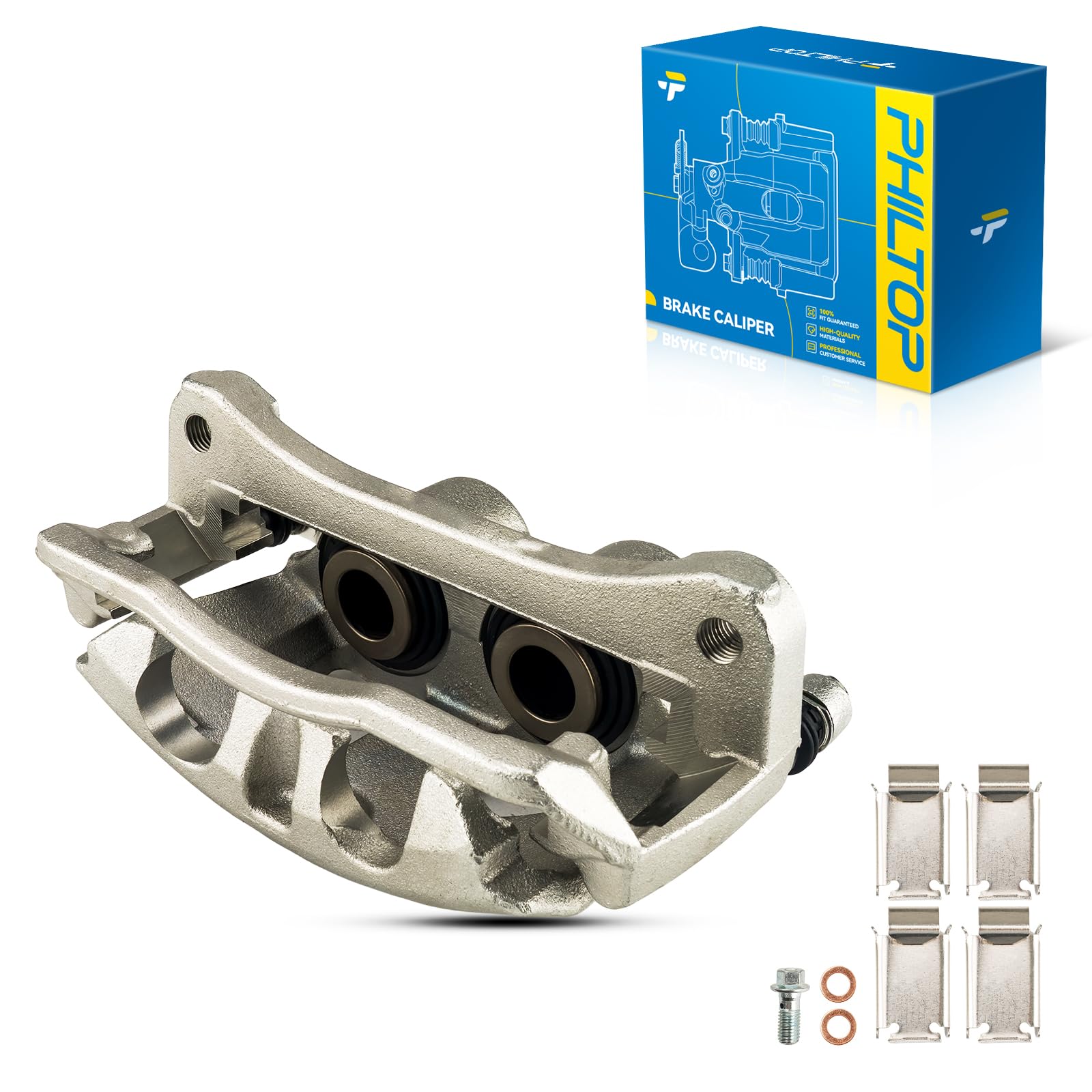 PHILTOP 18-B5175 Rear Left Brake Caliper Replacement For 2011-2018 Ram 2500, 2011-2018 Ram 3500, 2009-2010 Dodge Ram 2500, 2009-2010 Dodge Ram 3500, Rear left Driver Side Disc Brake Caliper Assembly