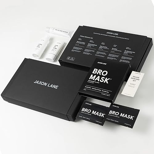 Kit de cuidado de la piel para hombre | Juego de regalo de rutina de cuidado de la piel facial de lujo de 5 piezas, cuidado facial esencial