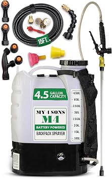 My 4 Sons M4 Battery Powered Backpack Sprayer with Padded Strap