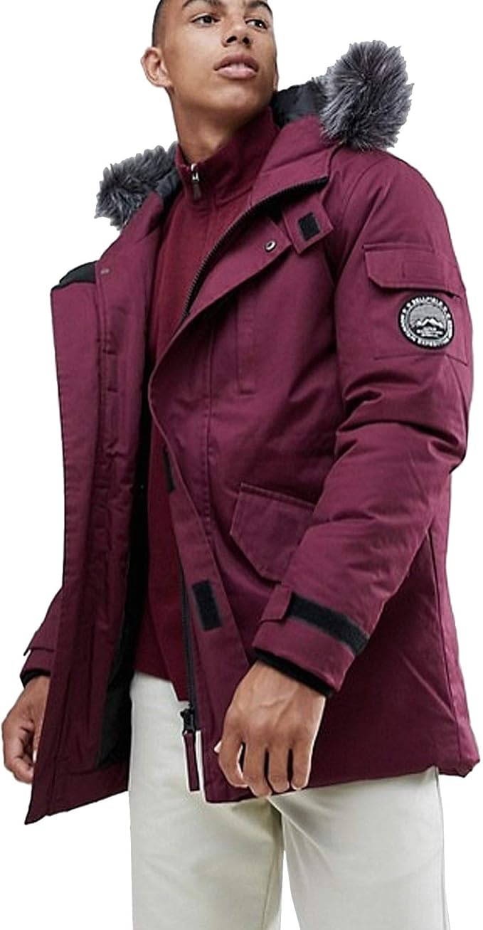 plum parka coat