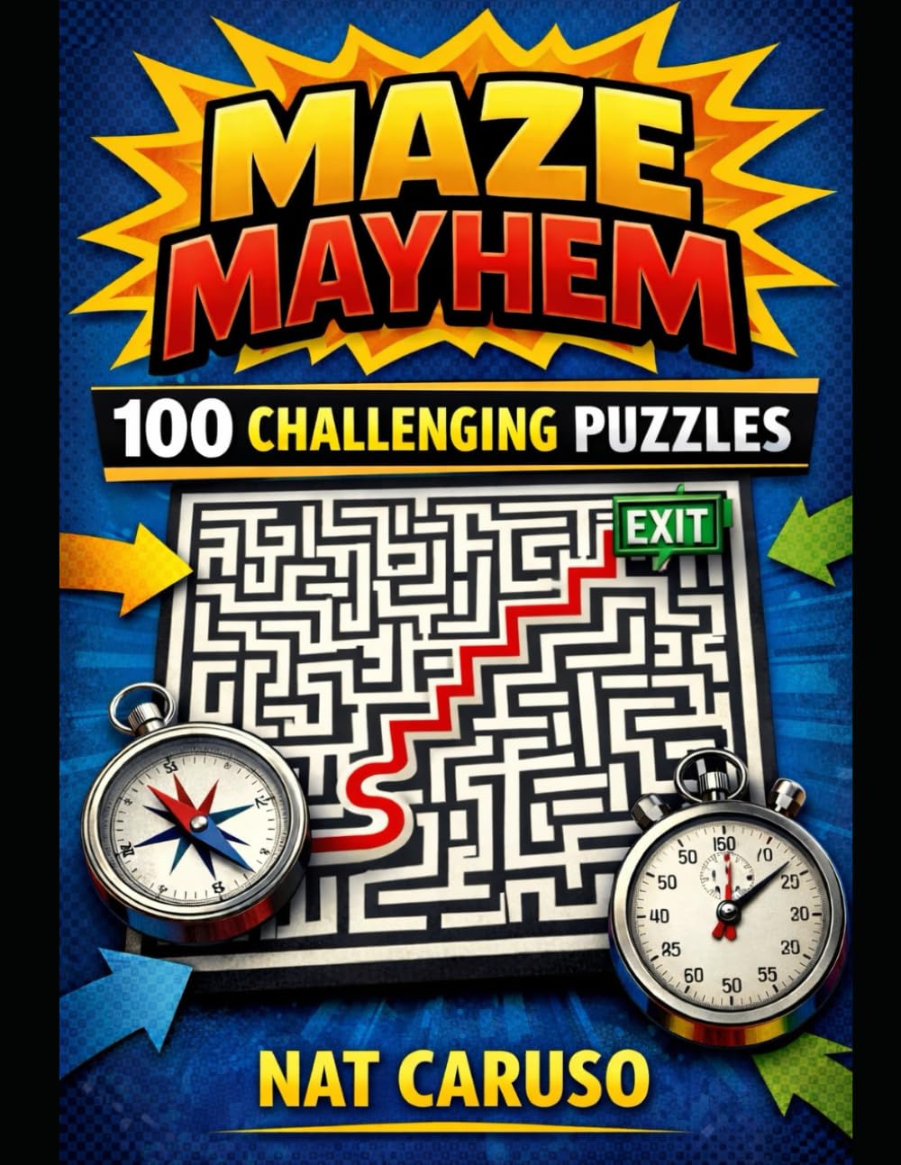 Maze Mayhem: 100 Challenging Puzzles