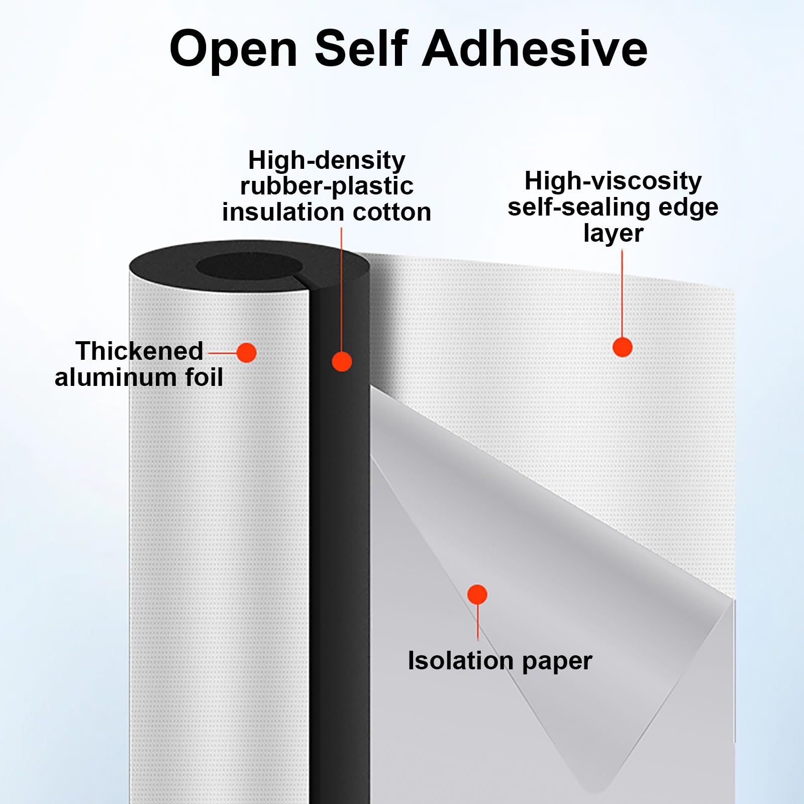 Tubo De Espuma Aislante For Tuberías, Tubo Aislante De Caucho, Envoltura De Conducto Precortada Con Papel De Aluminio, For Exteriores, Agua Fría Y Caliente, Preservación Del Calor(114mmx50mmx100cm)