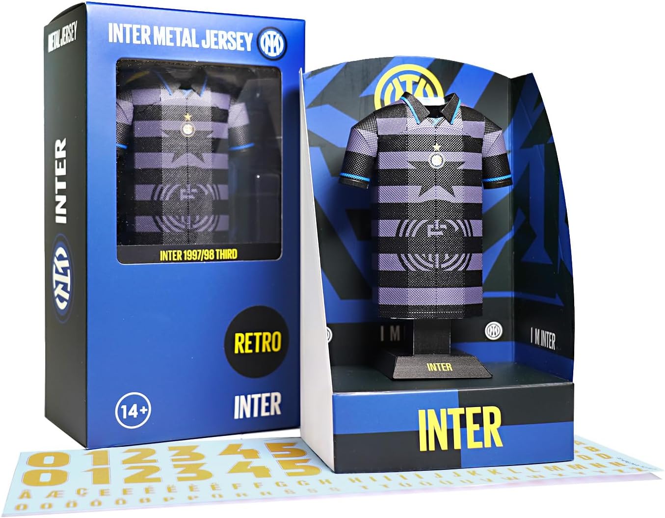 Inter Milan 24/25 Home Jersey-Shaped Alloy Metal Desk Display Stand – Official Licensed Men’s Soccer Team Collectible Model