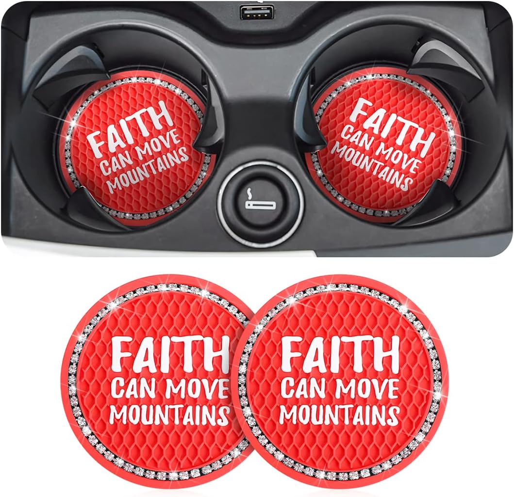 Osilly Bling Car Cup Holder Coaster, 2 Pack Crystal