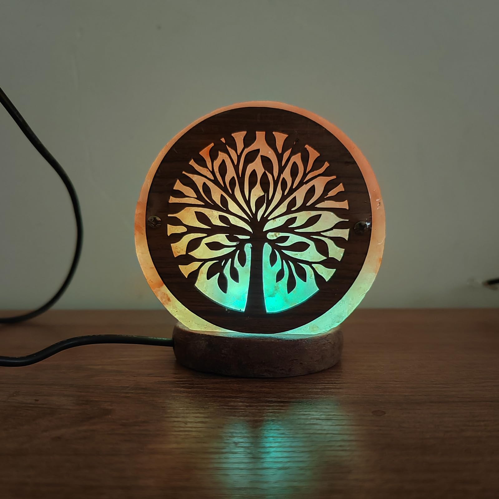LED Nachtlicht Mit Sockel Kristall Salzstein Lampe Tisch Home Schlafzimmer Dekoration LED Atmosphären Lampe Für Innen Nachtnacht
