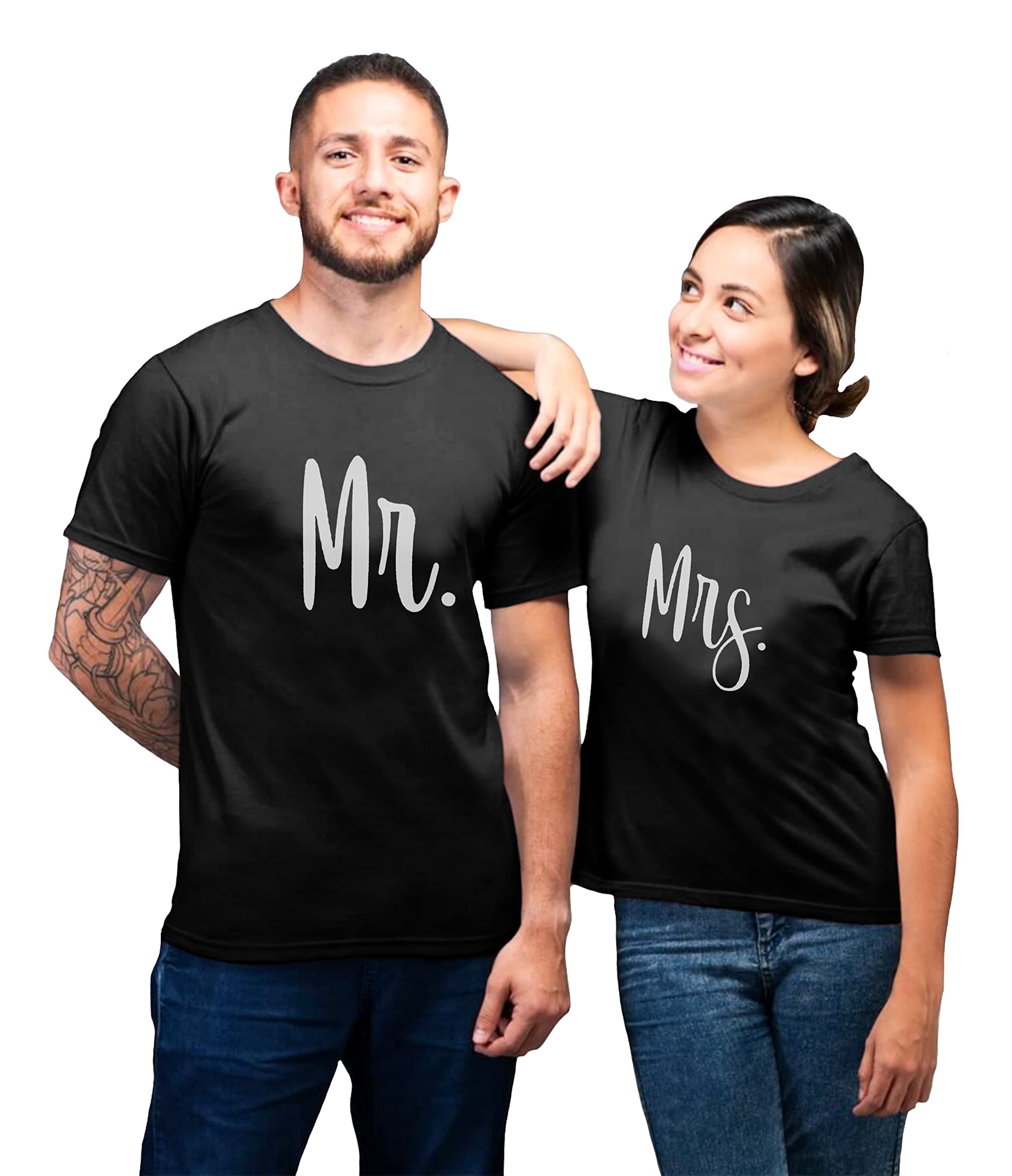 Twinny Zone Couple Combo Half Sleeves Trending Cotton T-Shirts