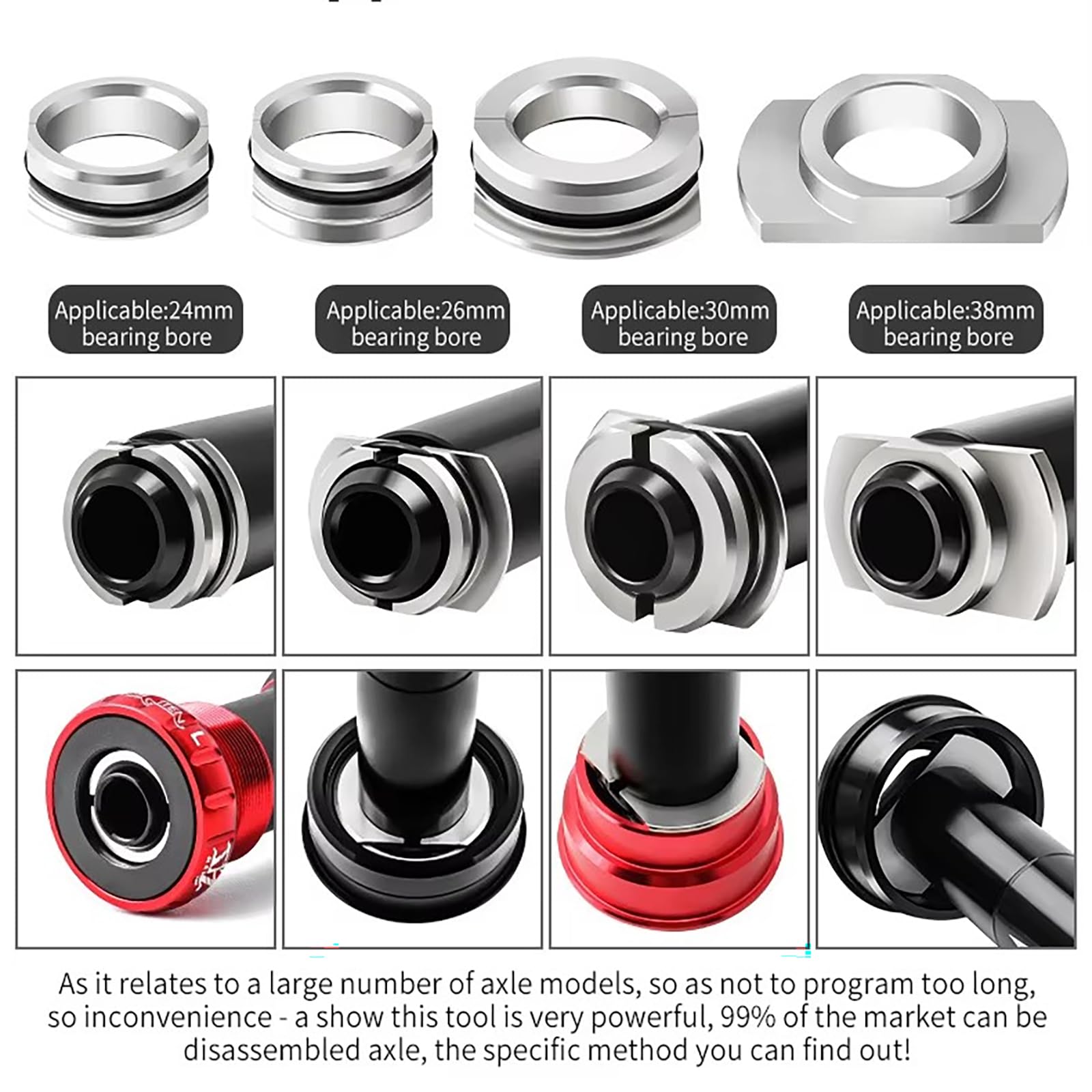 NEWFUN Extractor Rodamientos Bicicleta, Kit de Parte Inferior de Bicicleta, Kit Herramientas Bicicleta, para Montar y Desmontar el Pedalier BB86/30/92/PF30, Pedalier de Bicicleta
