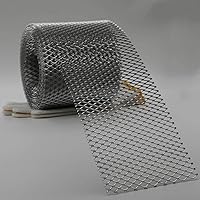 Vista 2 de Carligo Protector de canalón, cubiertas de canalón de filtro de hojas, rollo de pantalla de aluminio de 5 pulgadas x 42.5 pies para filtro