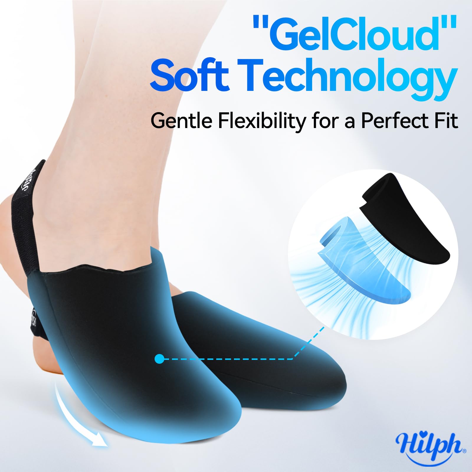Hilph 1 par de bolsas de hielo para pies y dedos del pie para cirugía de hinchazón y juanetes, bolsa de hielo suave en el antepié, terapia fría y caliente para pies rotos, fascitis plantar,