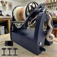 Electric Spinning Wheel Wool Spinner 1000rpm Automatic Knitting Yarn Winding Machine for Yarn Weaving/Blending Roving with 3 Spools&1pedal-for All Your Fiber Arts.