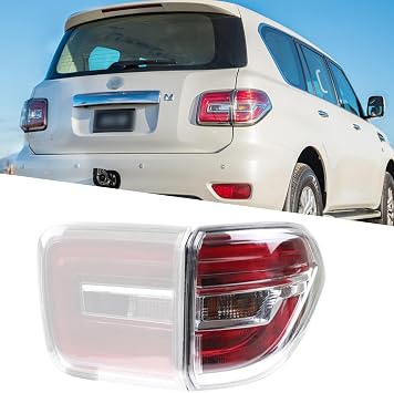 Led Tail Lights Fit for Nissan PATROL Y62 2014-2019 Tail Lights Taillights Tail Light Assembly Passenger Side Tail Lamps Brake Light, Turn Signal, Reverse Light fit Halogen Models Only