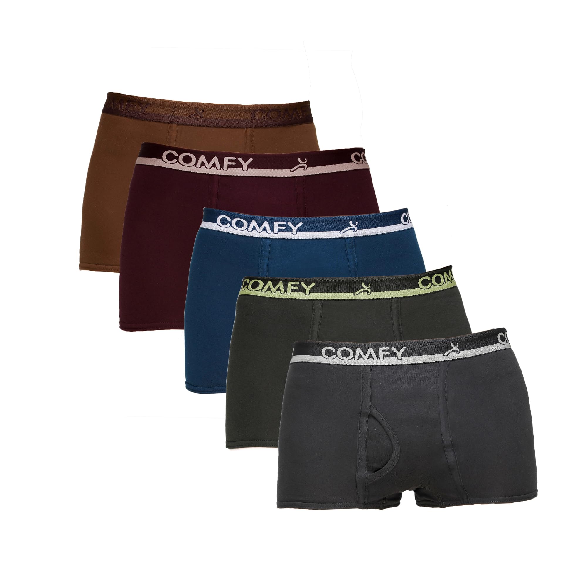 amul comfy Men's Pure Cotton Multicolor Mini Trunk Pack of 5(Assorted Colours May Vary)-picture-59