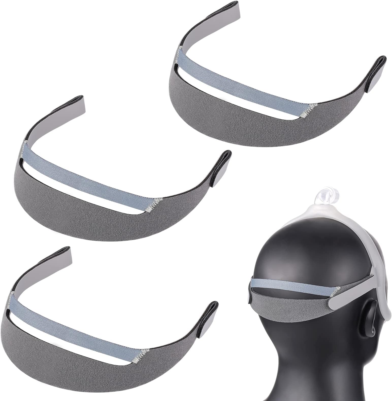 Updated Version 3 Pack CPAP Replacement Headgear for DreamWear Nasal Mask or DreamWear Gel, Prolonged Soft CPAP Mask Strap for CPAP Machine (Headgear ONLY)