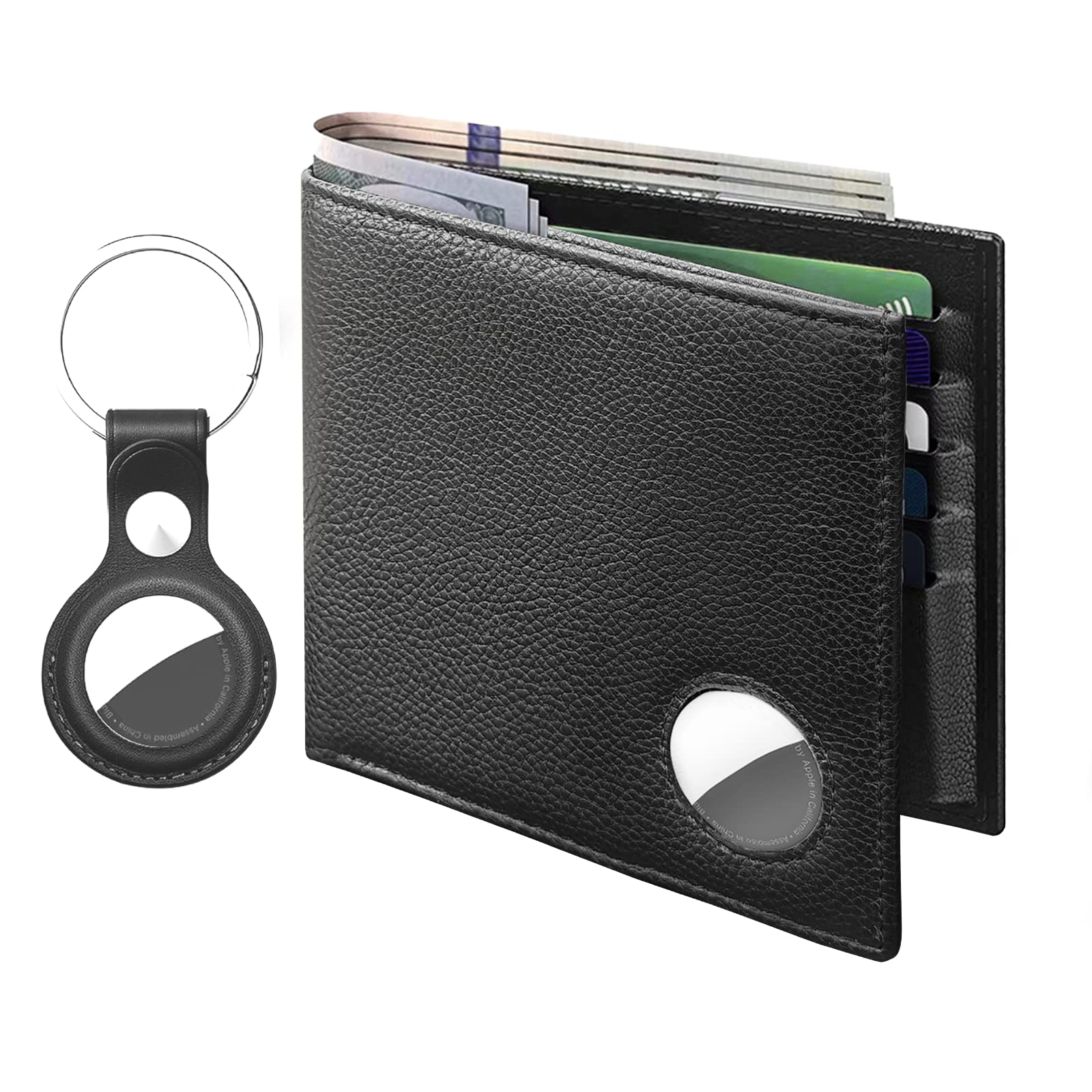 AirTag BiFold Wallet, Black, Modern