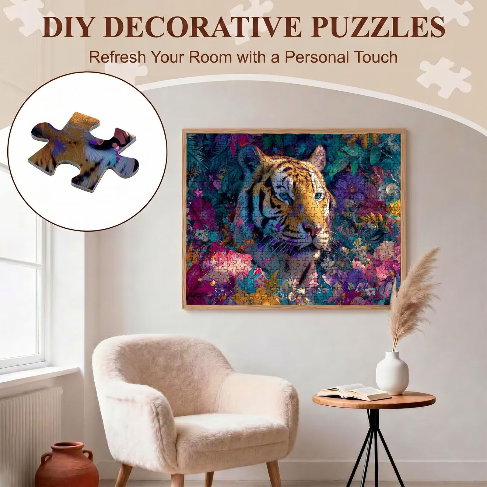 Puzzle 2000 Pezzi Classici, Puzzle tigre foresta-2 99 x 70 cm, Gioco Educativo e Antistress in Legno con Poster Incluso, Ttività DIY per Famiglia, Regalo per Appassionati, Decor Parete Casa, f0-620