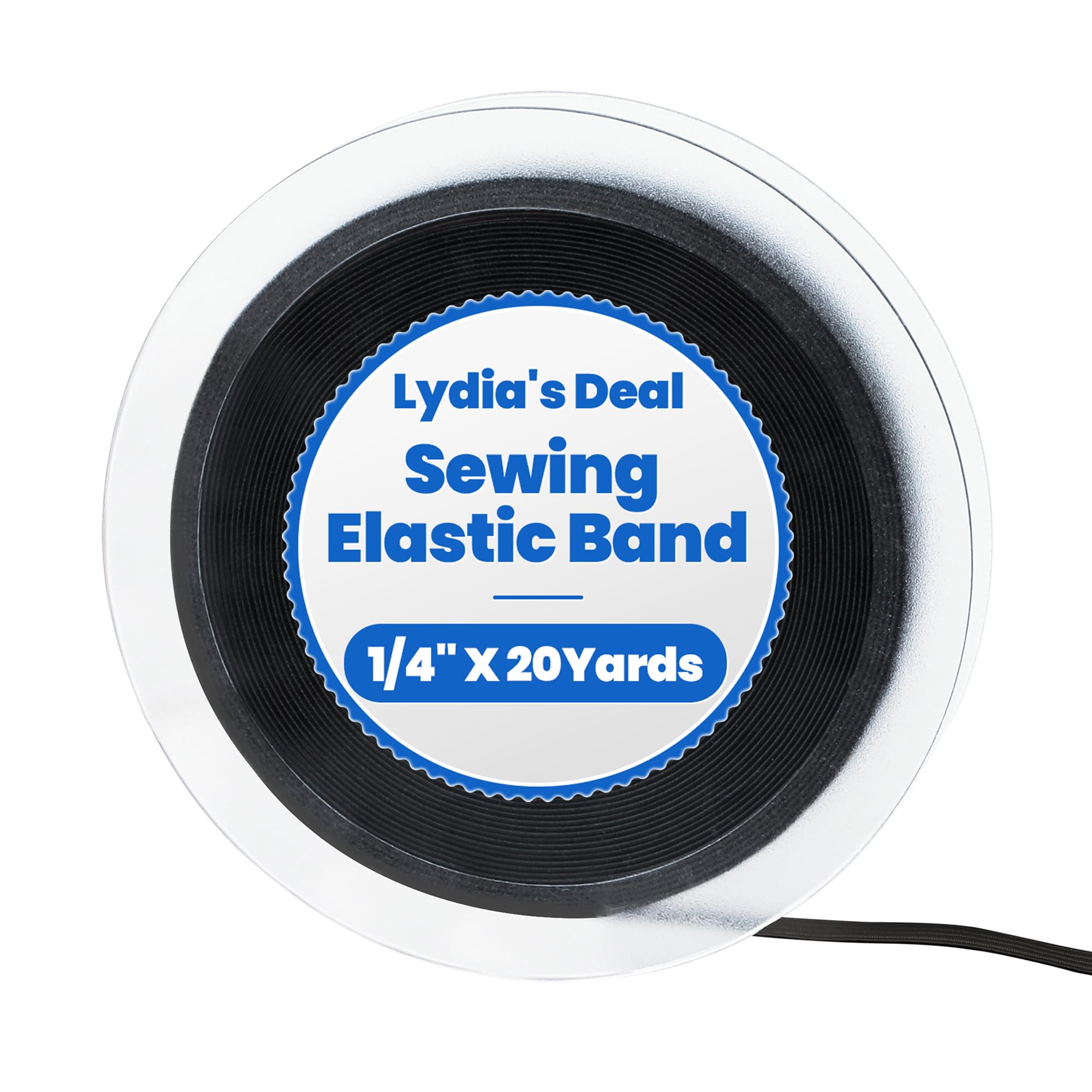 Elastic Band for Sewing – 1/4 Inch × 20 Yards Black Soft Stretch Knit Elastic Cord for Waistbands, Cuffs, Pants, Wigs, Headbands, DIY Crafts, Mask Straps, Clothing Repair & Home Projects