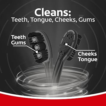 Colgate 360 Vibrate Charcoal Battery Powered Electric Toothbrush with Soft Bristles, 2 Pack, Sonic Powered