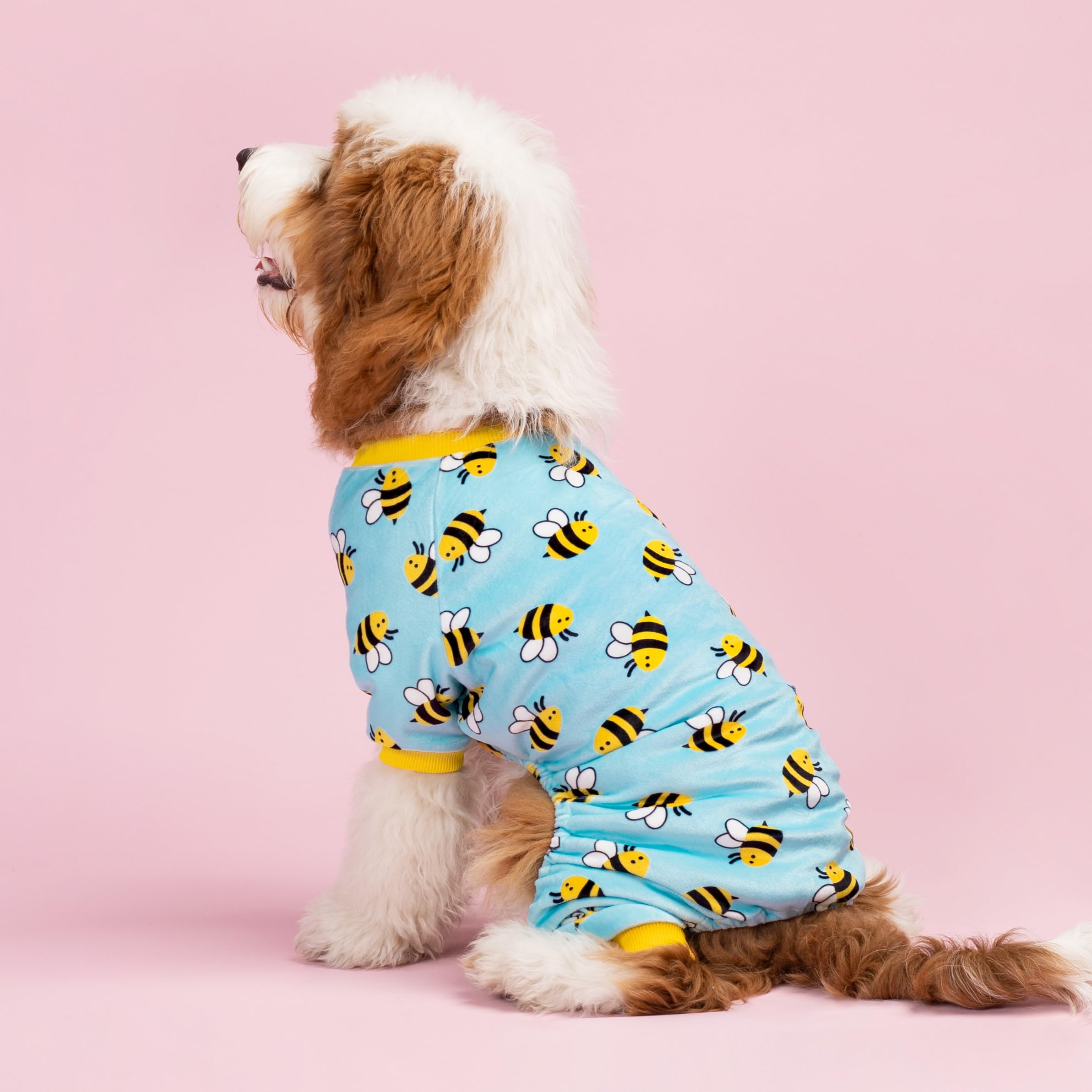 Fleece Dog Pajamas Winter Warm Jumpsuit For Small Dogs & Cats - Stretchy Thermal Pet Clothes (Purple, Large)