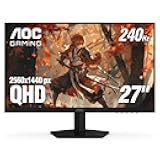 AOC Gaming Q27G41ZE 27 inch QHD IPS Gaming Monitor 2560x1440, 240Hz 0.3ms, Console Gaming Ready, 3-Sided Frameless, 1x HDMI 2.0, 1x Display Port, 3-Year Zero-Bright-Dot