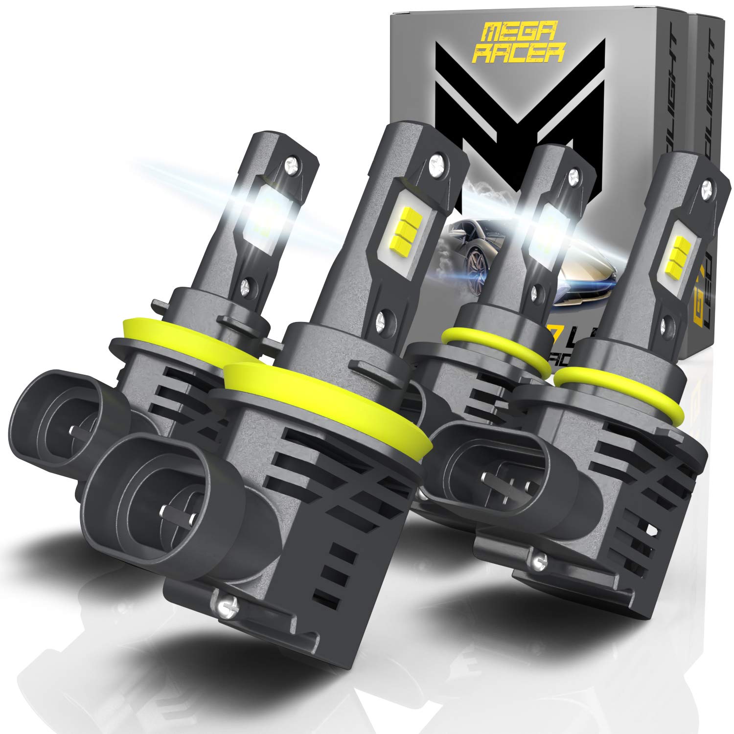 Buy Mega Racer Wireless H11 9005/HB3 LED Headlight Bulbs Combo.