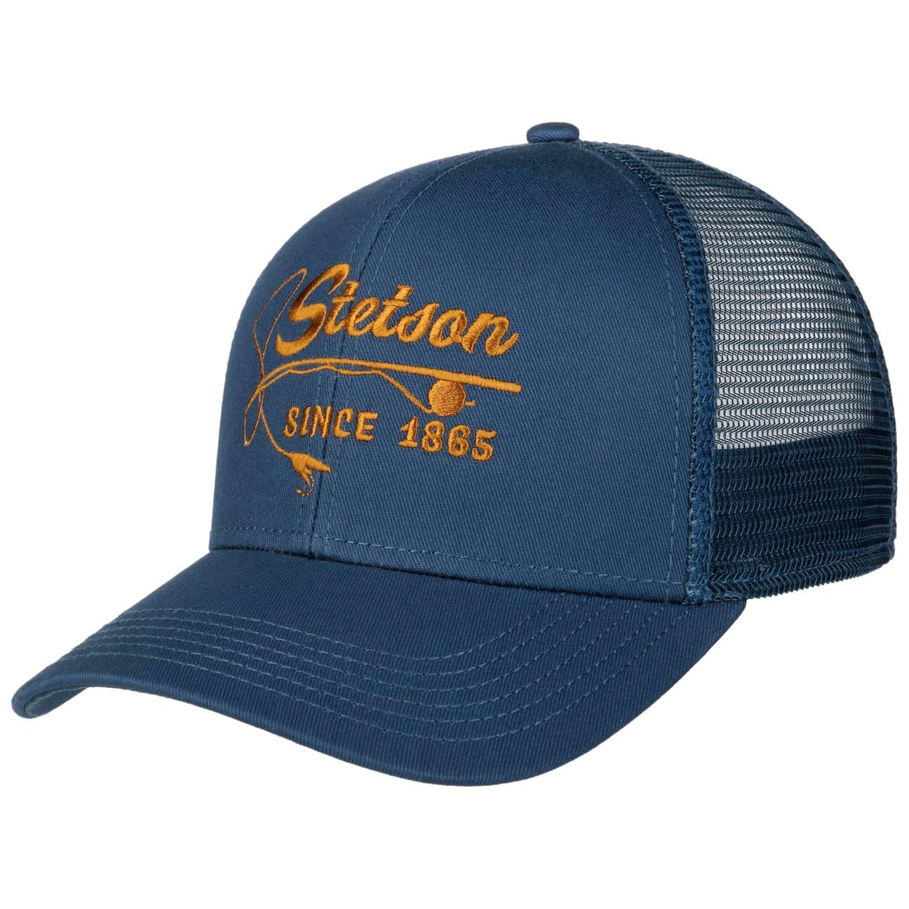 Stetson Blue Fishing Rod Trucker Cap By