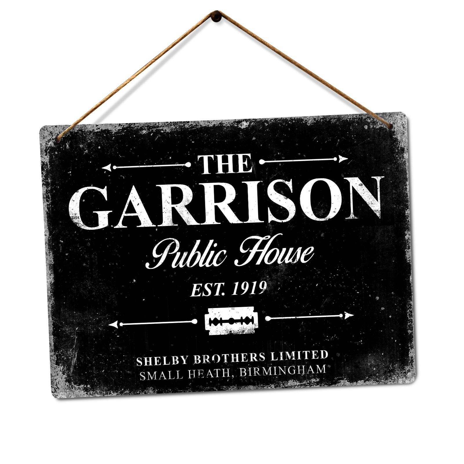 Toasted Merch The Garrison - Black – Medium Twine | Printed Metal Wall Sign Plaque