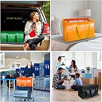 Vista 3 de BALEINE - Paquete de 8 bolsas de mudanza extragrandes, con asas reforzadas, bolsa de almacenamiento resistente para ropa, suministros de mudanza