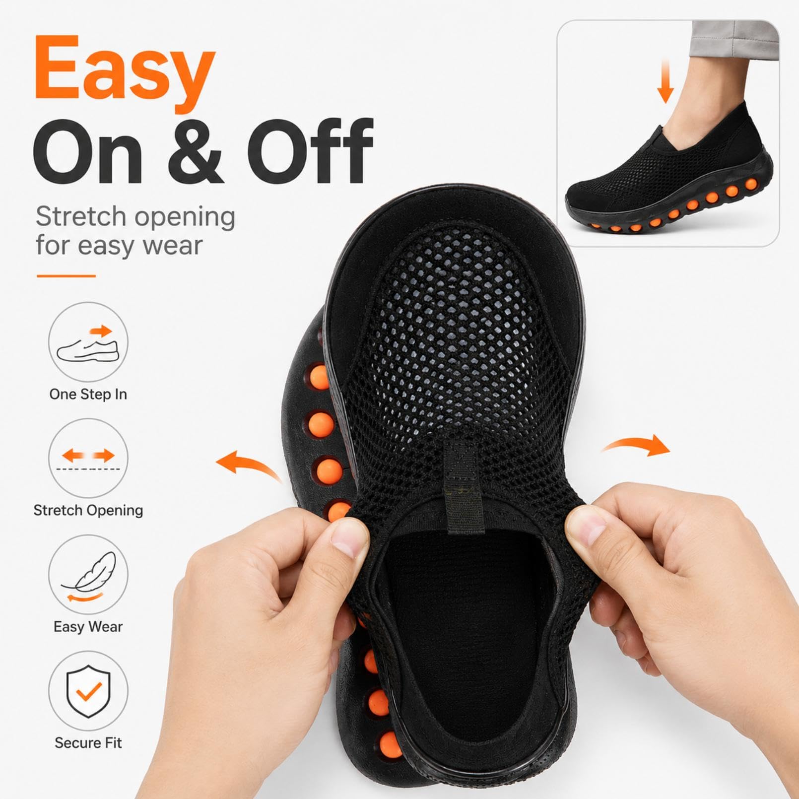 Generisch Diabetikerschuhe Herren Damen Schlupfschuh Orthopädische Wandersneaker
