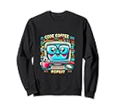 Code Coffee Repeat Cute Programmer Design Sweatshirt