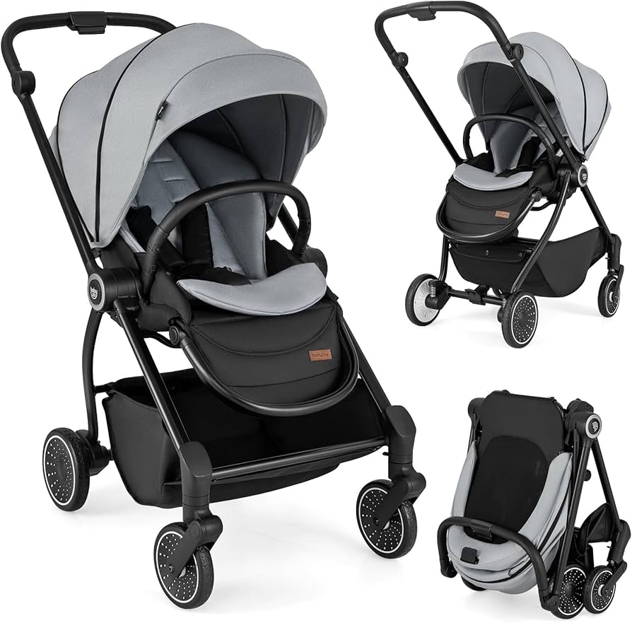 babyjoy グレー ベビーカー Amazon.com : BABY JOY Baby Stroller, Foldable Toddler Stroller
