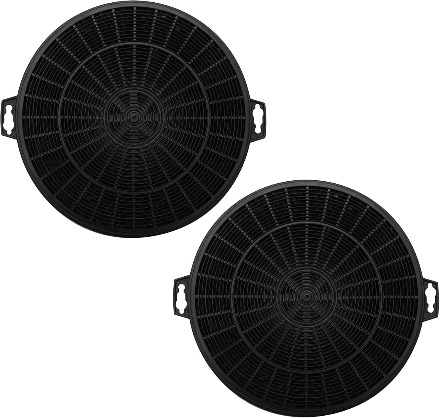 Akicon 2 Pack Replacement Range Hood Charcoal Filter, Activated Carbon Filter for Ductless/Ventless Option,Easy Tool-Free Installation, 8-1/4" W x 9-1/4" L x 1" H