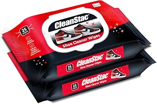 Cleanstac Shoe Cleaner Wet Wipes | 25N Each - Shoe Wipes | Portable Sneaker Wipes Quickly Removes Dirt & Stains | Shoe Cle... Price In India