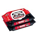 Cleanstac Shoe Cleaner Wet Wipes | Instant Shine for Suede, Sneakers & Sport Shoes | 25N Each - Pack of 2 Shoe Wipes | Portable Sneaker Wipes | Quickly Removes Dirt & Stains | Shoe Cleaning Wipes Red gallery image