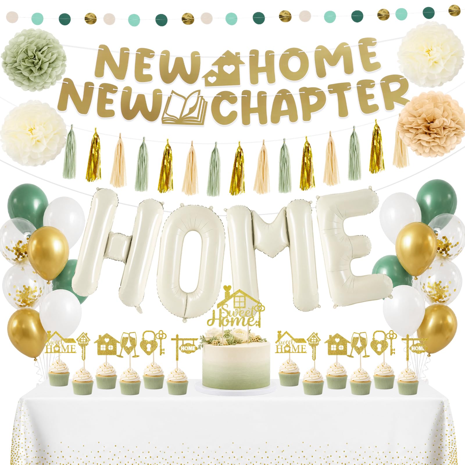 Housewarming Party Decorations, New Home New Chapter Decor Set