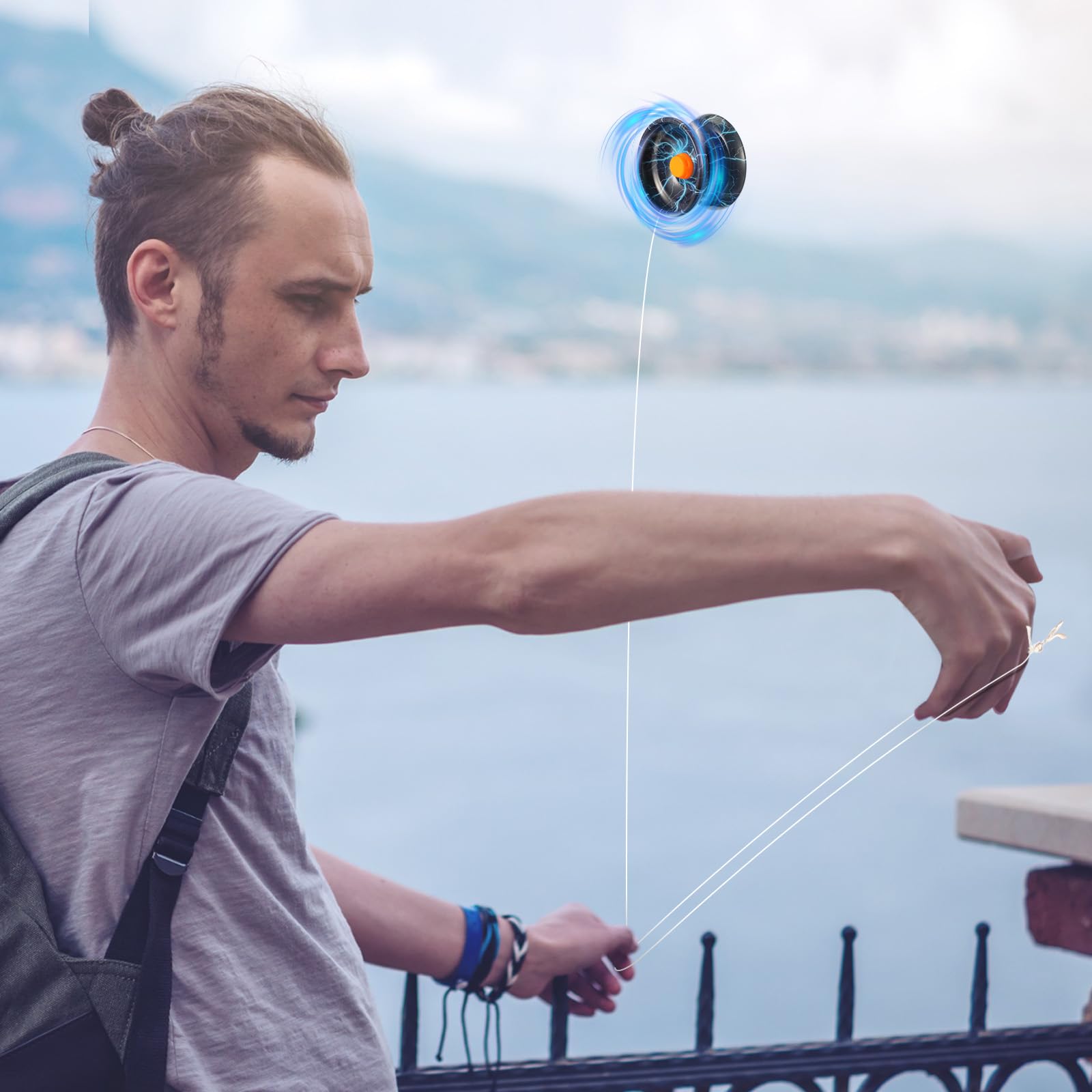 Lenwen 30 piezas de aleación de metal Yo Yo Responsive Yoyo colorido truco Yoyo bola sensible para principiantes, adultos jugadores, 5 estilos