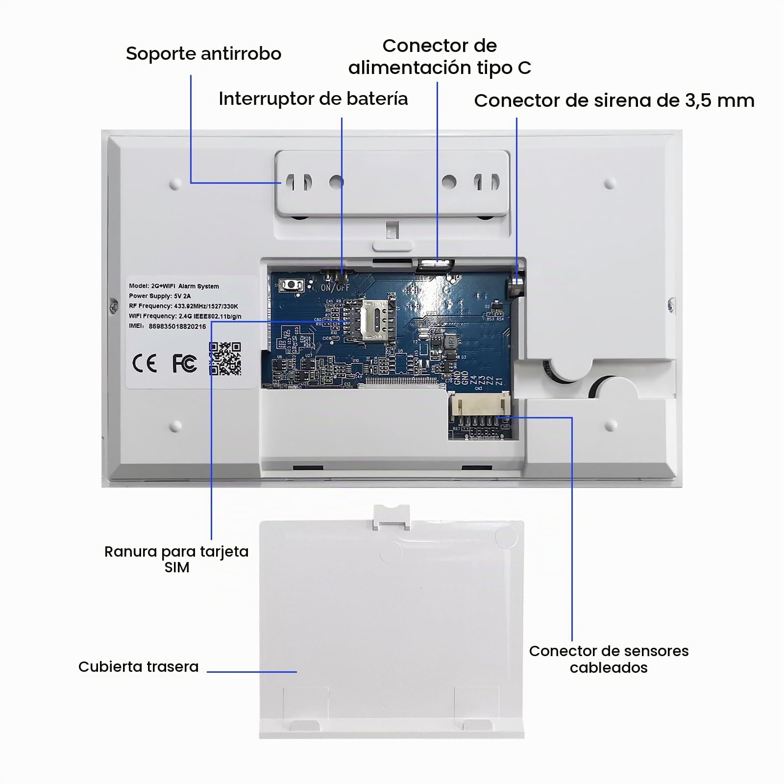 XNY 4.3 Pulgadas Pantalla Táctil Alarmas para Casa,WiFi/4G Alarma Casa Inalámbrica, Sistema de Alarma con Sirena, 12 Piezas: Detector de Movimiento, Sensores de Puertas y Ventanas, Mando a Distancia