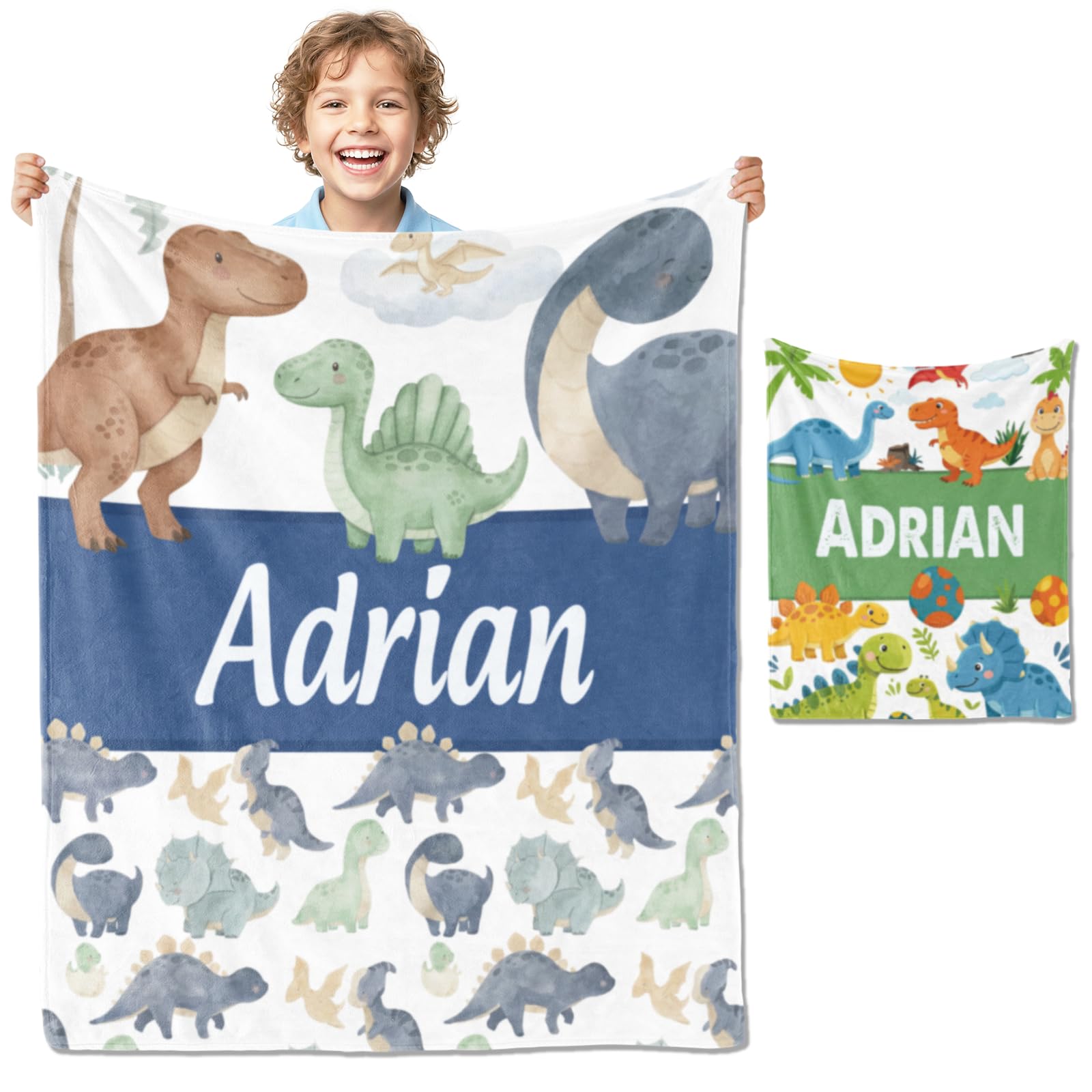 Personalized Baby Blanket with Name, Custom Baby Blankets for Boys