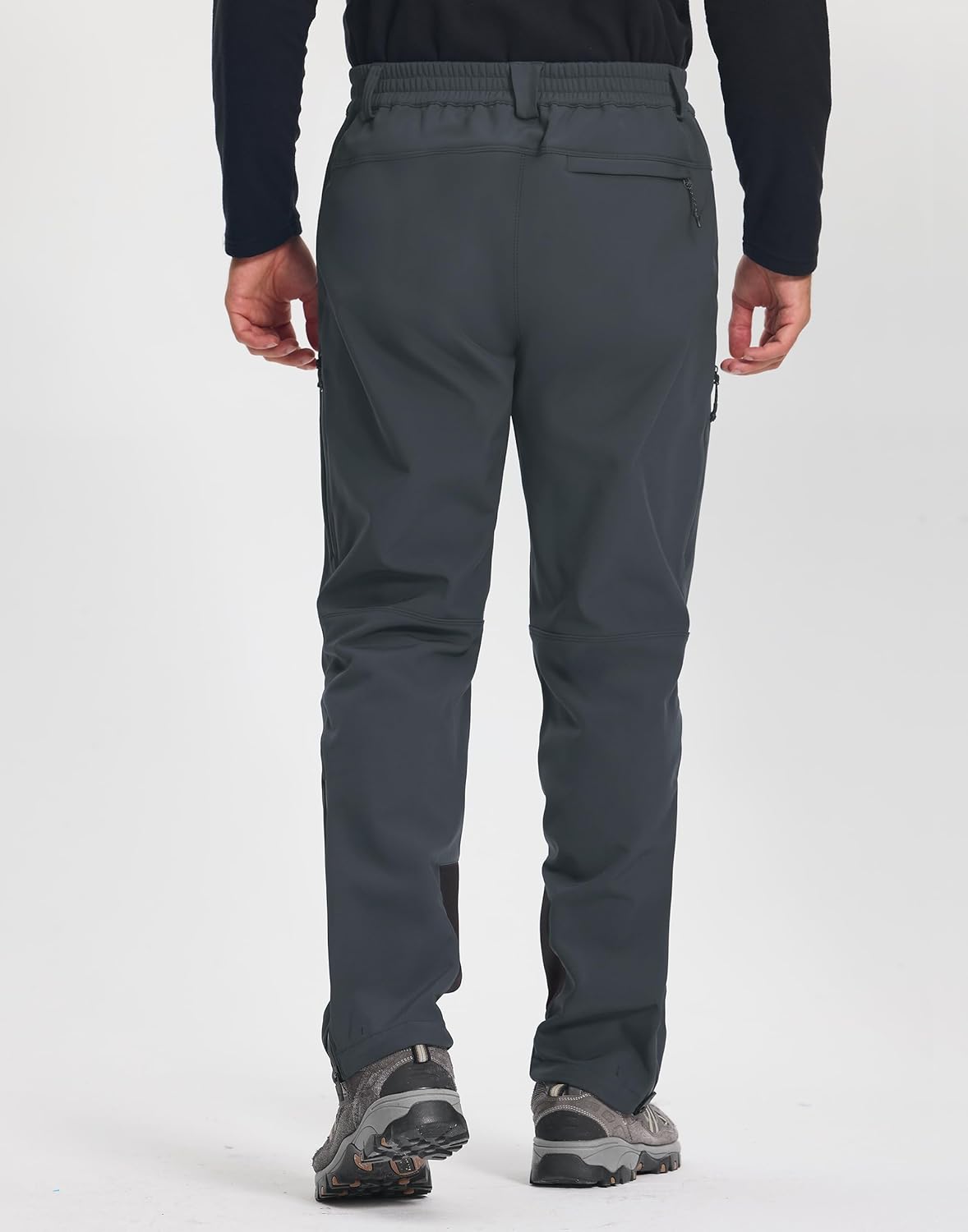 Pioneer Camp Men's Fleece Lined Hiking Pants Softshell Waterproof Winter Insulated Windproof Thermal for Snowboarding Skiing - Image 2
